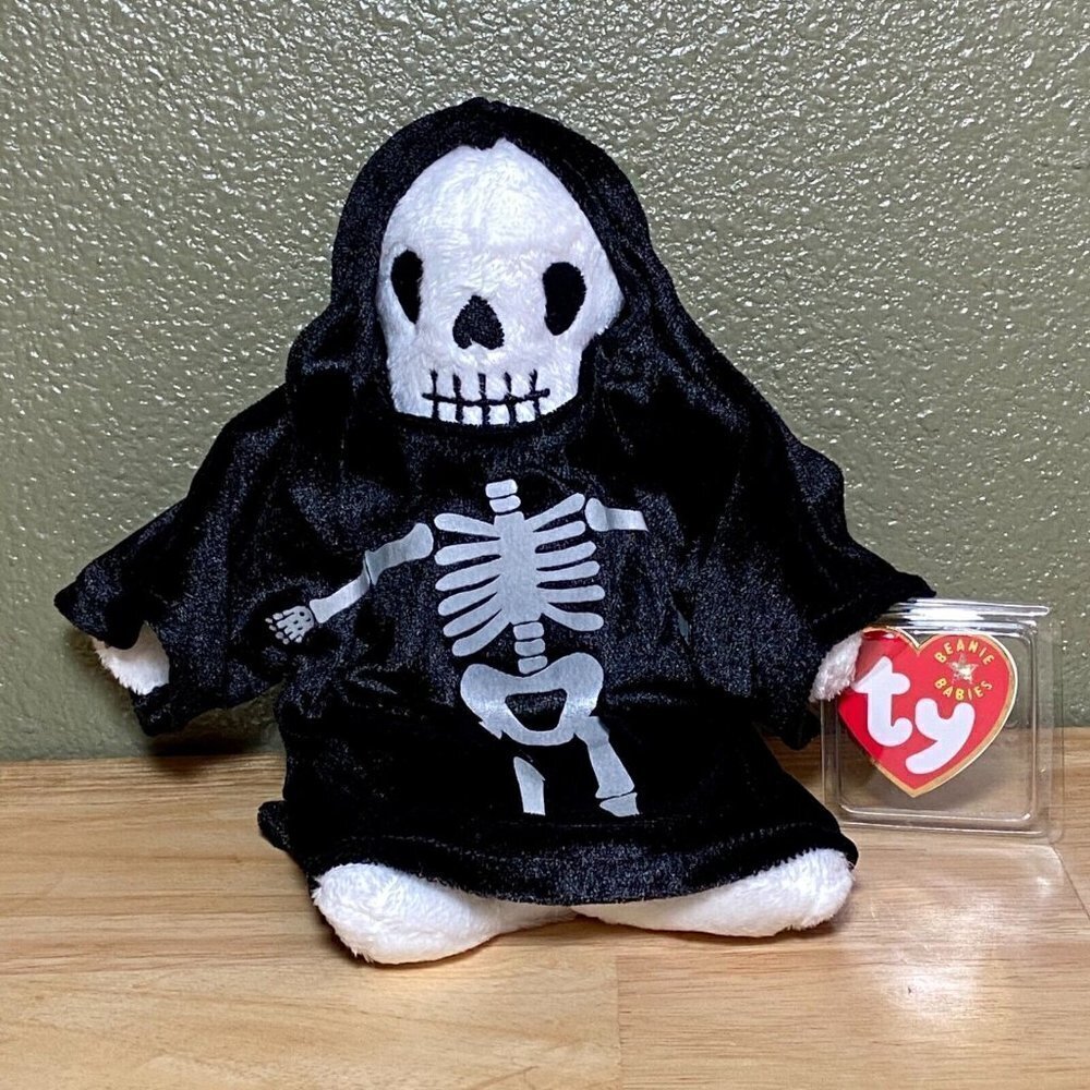 Ty Beanie Babies Creepers Skeleton Retired w/Tag Errors RARE 9th Gen Hang Tag